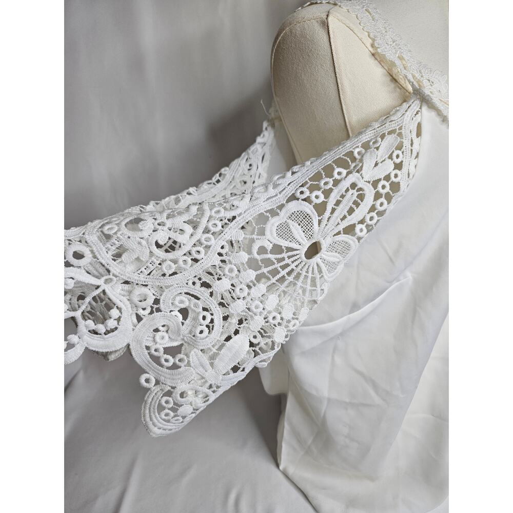 Shein Curve 1X Crochet Lace‎ Romantic Coquette Boho Top - Picture 3 of 8